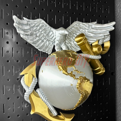 USMC EGA WALL 3D Wall-Mountable USMC Eagle Globe and Anchor | Multiple sizes | Marine Corps Logo Display Military