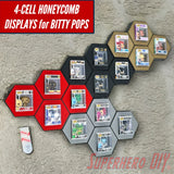 4-CELL Honeycomb Wall Display for Bitty Pops | Organize Bitty Pops for easy display! - Superhero DIY