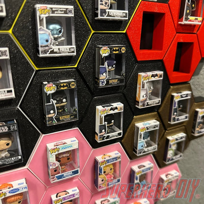 4-CELL Honeycomb Wall Display for Bitty Pops | Organize Bitty Pops for easy display! - Superhero DIY