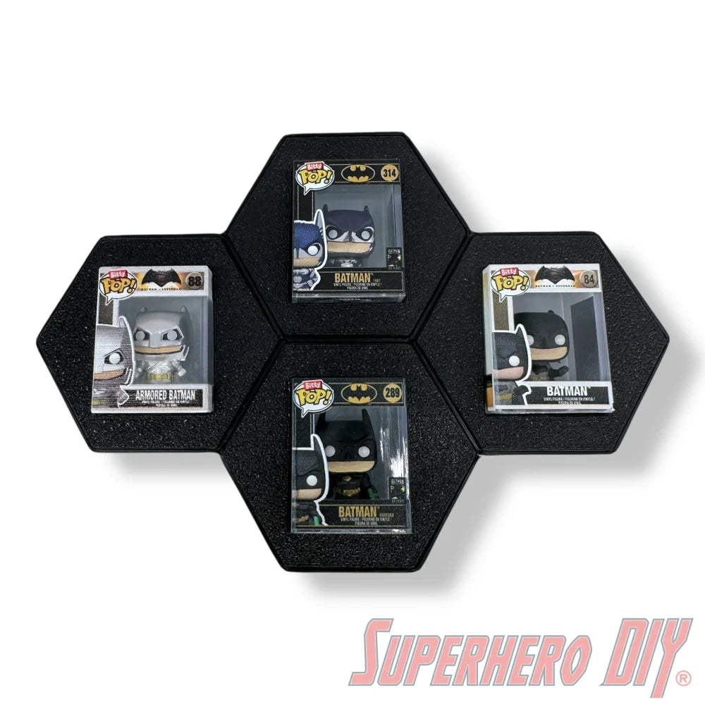 4-CELL Honeycomb Wall Display for Bitty Pops | Organize Bitty Pops for easy display! - Superhero DIY