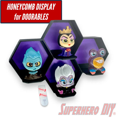 4-CELL Honeycomb Wall Display for Disney Doorables - Superhero DIY