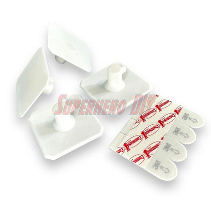 4-PACK Attachment Mounts for KitchenAid Stand Mixer | 4-PACK Space Saving Undermount Holders WITH 3M Command Strips - Superhero DIY