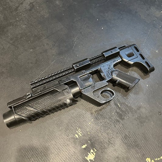 BvS Grenade Launcher Prop Batman v Superman featuring custom paint job and removable grenade.