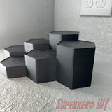 6-Level Hexagon Display Riser for Collectibles - Superhero DIY
