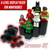 6-Level Hexagon Display Riser for LEGO® Minifigures - Superhero DIY