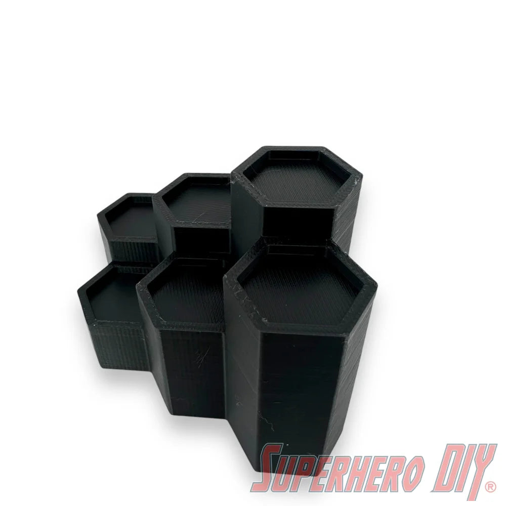 6-Level Hexagon Display Riser for LEGO® Minifigures - Superhero DIY