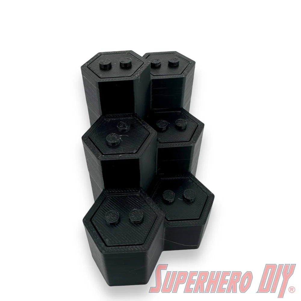 6-Level Hexagon Display Riser for LEGO® Minifigures - Superhero DIY