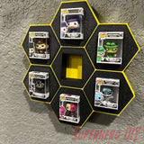 7-CELL Honeycomb Wall Display for Bitty Pops | Organize 7 Bitty Pops for easy display! - Superhero DIY