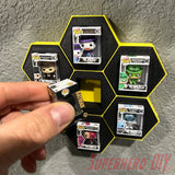 7-CELL Honeycomb Wall Display for Bitty Pops | Organize 7 Bitty Pops for easy display! - Superhero DIY