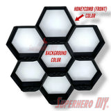 7-CELL Honeycomb Wall Display for LEGO® Minifigures | Organize 7 Minifigs for easy display - Superhero DIY
