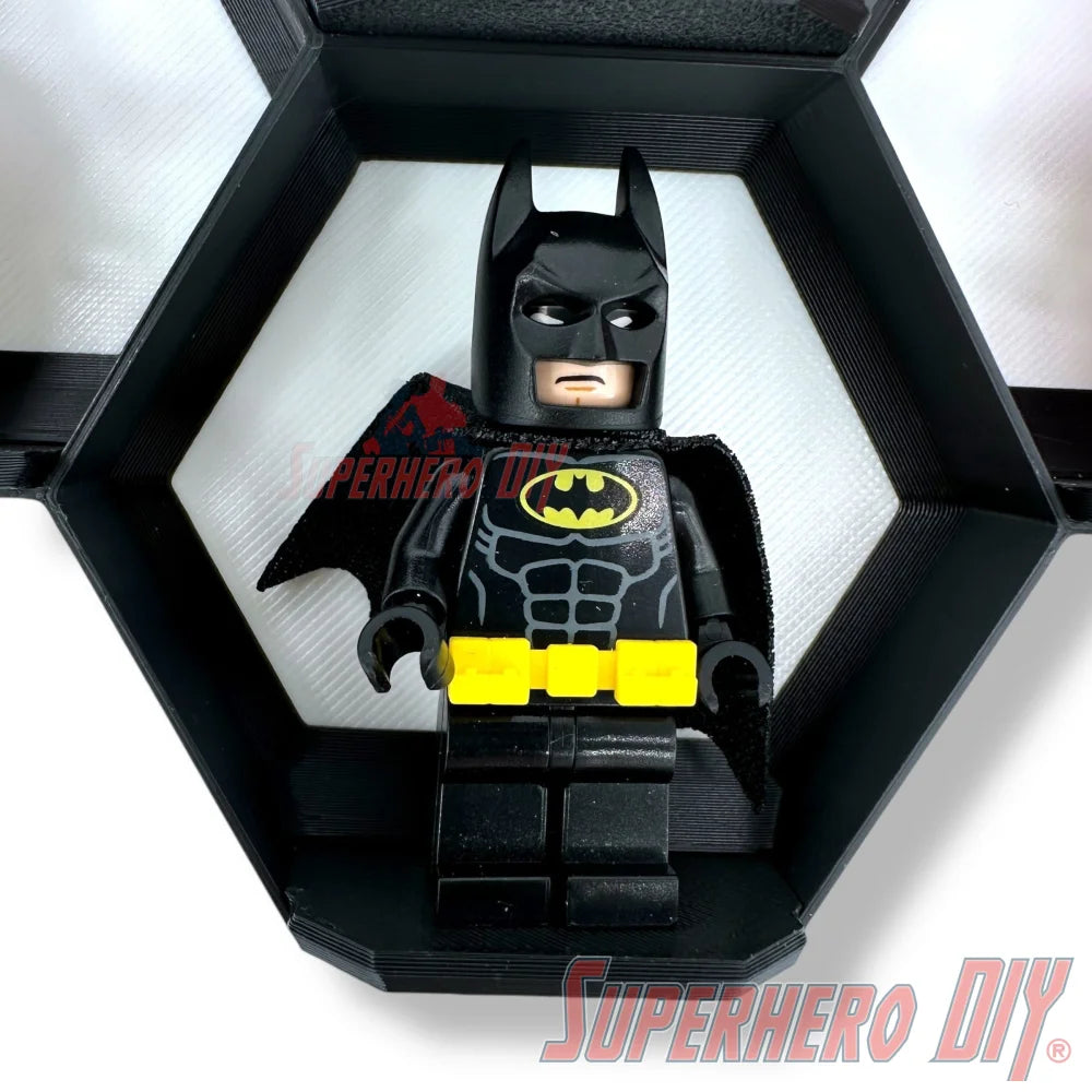 7-CELL Honeycomb Wall Display for LEGO® Minifigures | Organize 7 Minifigs for easy display - Superhero DIY