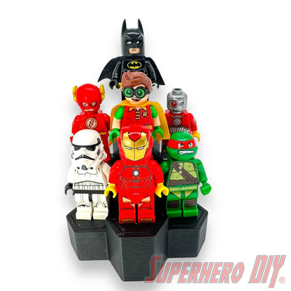7-Level Honeycomb Display Riser for LEGO® Minifigures - Superhero DIY