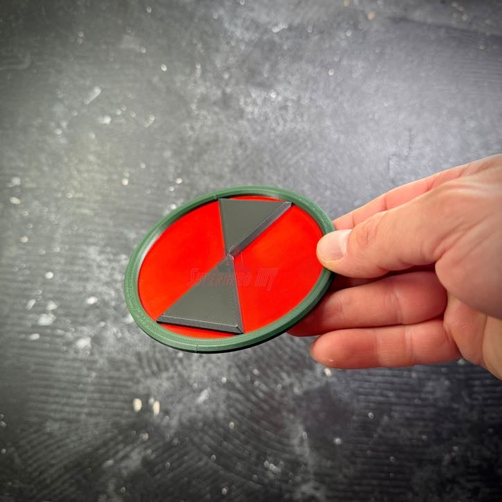 Hourglass patch display for the 7th Infantry Division, the Bayonet Division