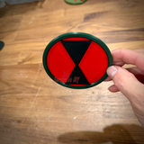 7th Infantry Division display insignia, a gift for Bayonet Division veterans