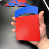 82nd Airborne Division display insignia in hand, featuring red and blue colors, 3D-printed design.