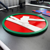 84th Training Command display insignia on a red and green plaque highlighting the Railsplitters design.