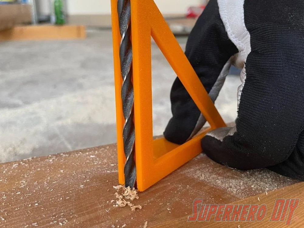 90 Degree Drill Guide | Tall Guide for Longer Screws or Bits | 90 Degree Screw Guide - Superhero DIY