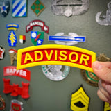 Army Combat Advisor Tab Wall Display, SFAB Tab, 4 to 15 Inch Sizes