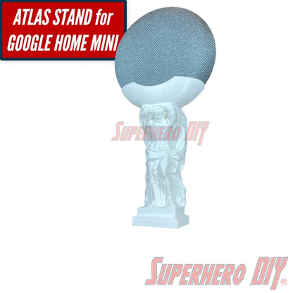 Atlas Google Nest Mini Stand | Atlas Holding up the Google Home Mini Smart Speaker Stand - Superhero DIY