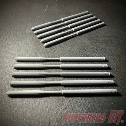 The Batman Gauntlet Darts | 10-pack Bat grapple darts for the 2022 Batman costume | 3D-printed plastic Batman cosplay prop replica - Superhero DIY