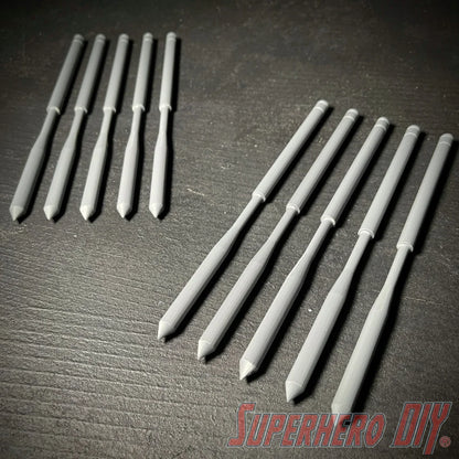 The Batman Gauntlet Darts | 10-pack Bat grapple darts for the 2022 Batman costume | 3D-printed plastic Batman cosplay prop replica - Superhero DIY