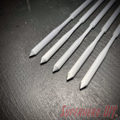 The Batman Gauntlet Darts | 10-pack Bat grapple darts for the 2022 Batman costume | 3D-printed plastic Batman cosplay prop replica - Superhero DIY