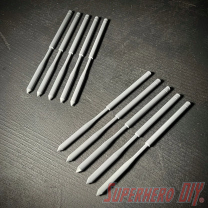 The Batman Gauntlet Darts | 10-pack Bat grapple darts for the 2022 Batman costume | 3D-printed plastic Batman cosplay prop replica - Superhero DIY