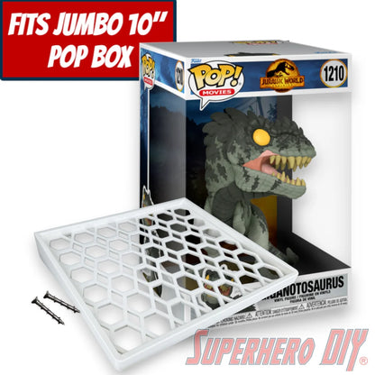 Box Floating Shelf for Jumbo 10" Funko Pops |Fits 10 inch 8.35W X 8.35D Jumbo Pop boxes - Superhero DIY