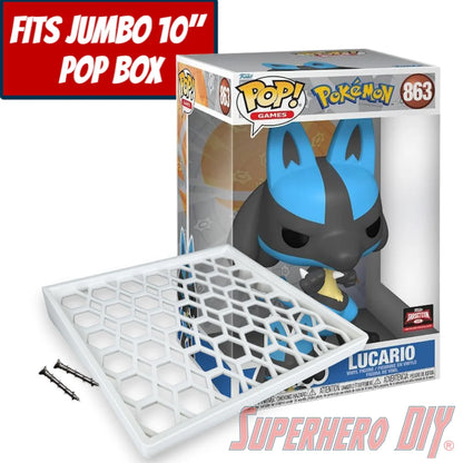 Box Floating Shelf for Jumbo 10" Funko Pops |Fits 10 inch 8.35W X 8.35D Jumbo Pop boxes - Superhero DIY