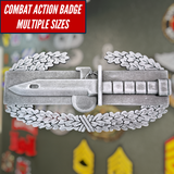 Combat Action Badge Display Insignia replica, suitable for wall or desk, available in multiple sizes.