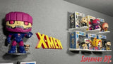 COMBO v2 FRONT Floating Shelf for Funko Pop Box and Pop! | Front-Facing Wall Display Shelf | For Soft Cases or Funko Box only | Screws included - Superhero DIY