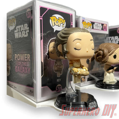 COMBO v2 SIDE Floating Shelf for Funko Pop Box and Pop! | SIDE Display Shelf | For Soft Cases or Funko Box only | Screws included - Superhero DIY