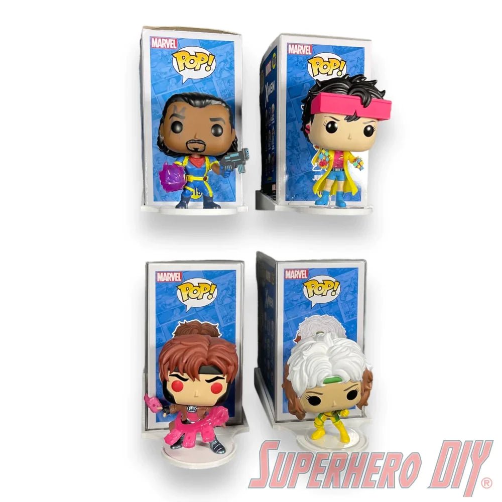 COMBO v2 SIDE Floating Shelf for Funko Pop Box and Pop! | SIDE Display Shelf | For Soft Cases or Funko Box only | Screws included - Superhero DIY