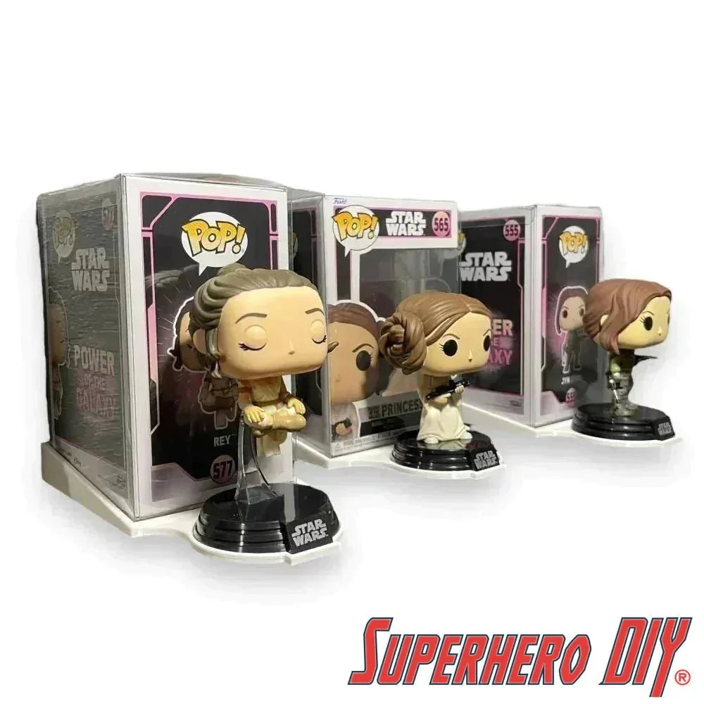 COMBO v2 SIDE Floating Shelf for Funko Pop Box and Pop! | SIDE Display Shelf | For Soft Cases or Funko Box only | Screws included - Superhero DIY
