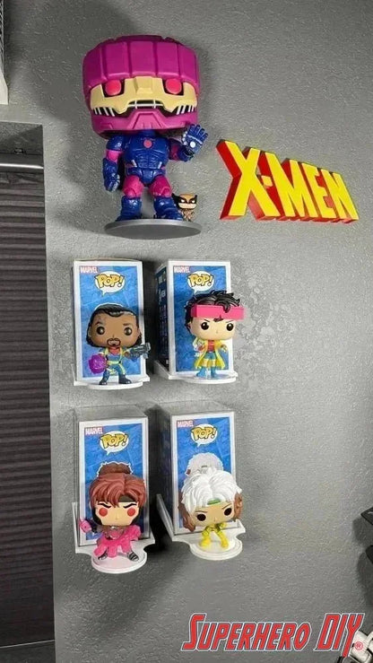 COMBO v2 SIDE Floating Shelf for Funko Pop Box and Pop! | SIDE Display Shelf | For Soft Cases or Funko Box only | Screws included - Superhero DIY