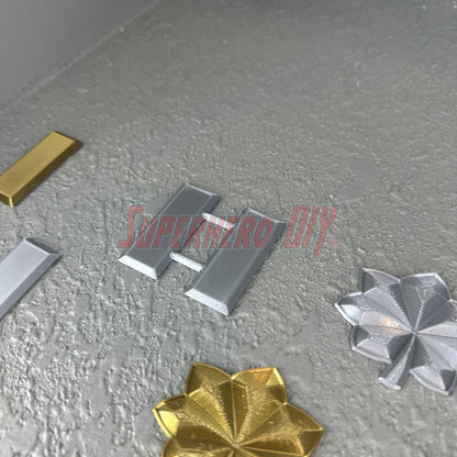 Captain Rank | Navy Lieutenant US Military Officer Rank Insignia | Authentic rank - multiple sizes! - Superhero DIY