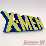Classic X-Men Comic Logo 3D Shelf Art | Free-standing 3D X-MEN logo - Superhero DIY