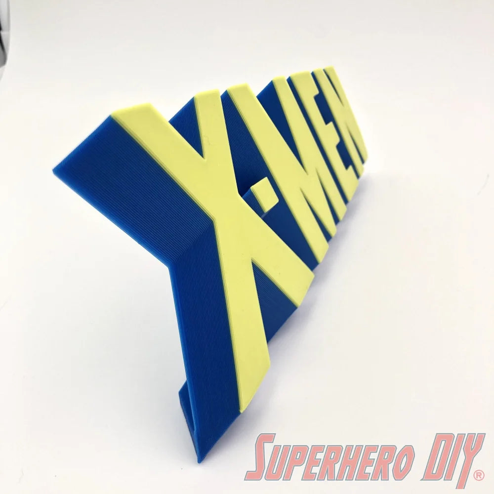 Classic X-Men Comic Logo 3D Shelf Art | Free-standing 3D X-MEN logo - Superhero DIY