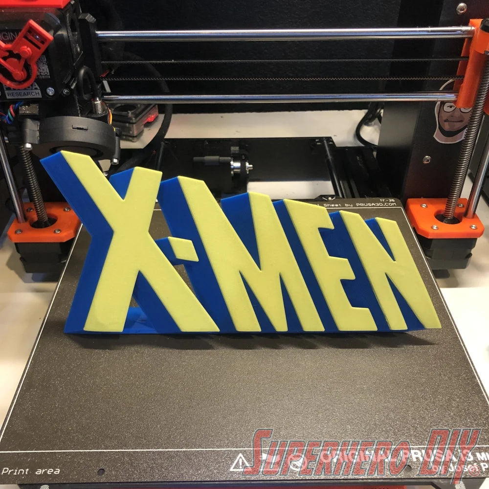 Classic X-Men Comic Logo 3D Shelf Art | Free-standing 3D X-MEN logo - Superhero DIY