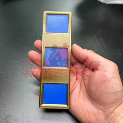 3D-printed US Navy Warrant Officer Rank insignia held in hand, available in multiple sizes, perfect for honor displays and collections.