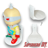DELUXE size Floating Figure Shelves for POP! DELUXE Vinyl figures | Wall Stand Display Shelves for LARGE pops 6-inch or Deluxe - Superhero DIY