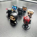 Display Stands for Disney Doorables Figures Peg Bases to Keep Standing with characters on black background.