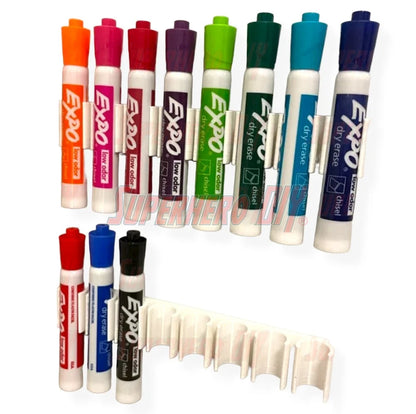 Dry Erase Marker Holder | Wall Mount 4 or 8 Dry Erase Markers or similar size markers | Comes with command strip! - Superhero DIY