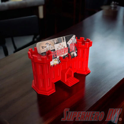 Engineer Corps castle business card holder for US Army engineers, perfect for office desks, military gifts, or professional displays