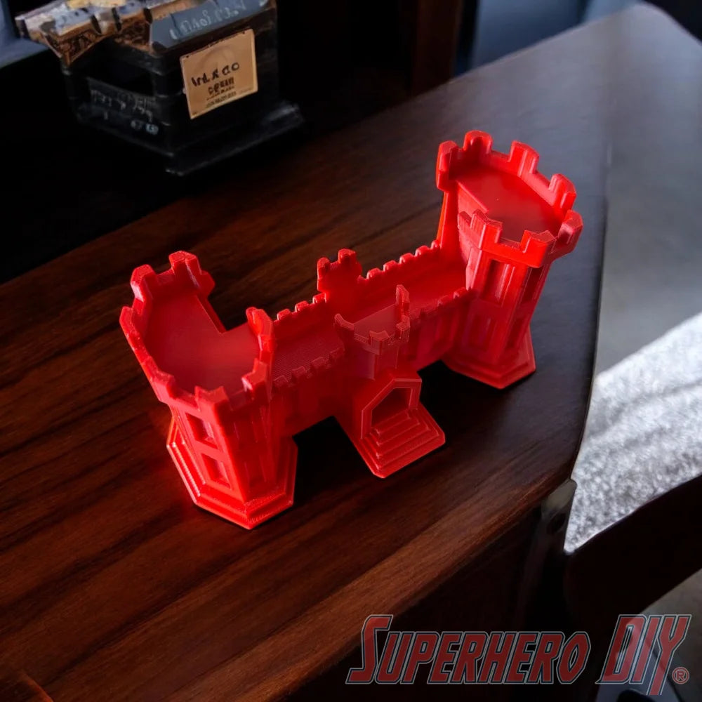 Engineer Corps castle business card holder for US Army engineers, perfect for office desks, military gifts, or professional displays