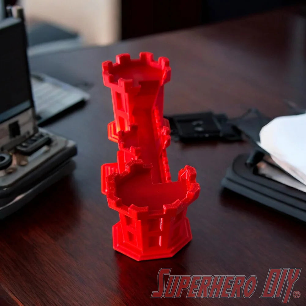 Engineer Corps castle business card holder for US Army engineers, perfect for office desks, military gifts, or professional displays