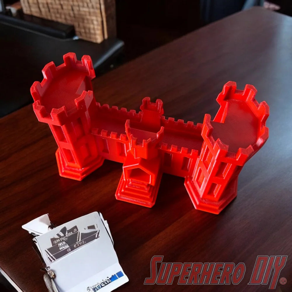 Engineer Corps castle business card holder for US Army engineers, perfect for office desks, military gifts, or professional displays