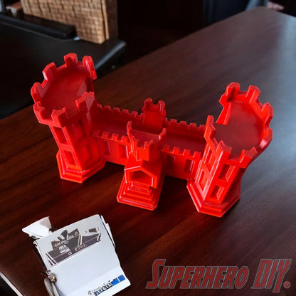 Engineer Corps castle business card holder for US Army engineers, perfect for office desks, military gifts, or professional displays