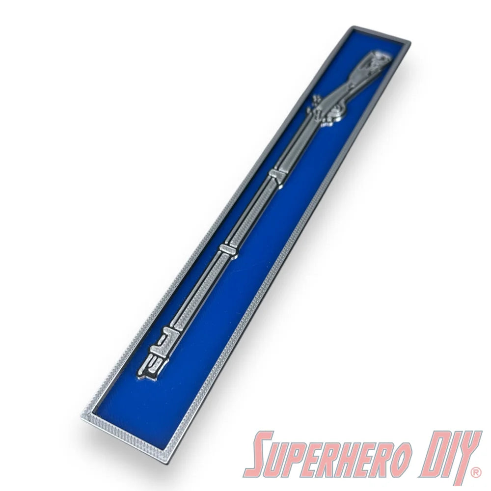 3D-printed Expert Infantryman Badge (EIB) Replica | Combat Infantryman Badge (CIB) | Master Combat Infantryman Badge (MCIB) on blue background