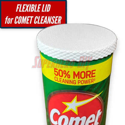 FLEXIBLE Lid for Comet Cleanser | Fits snugly on powder cleanser can | Cover for Comet cans - Superhero DIY